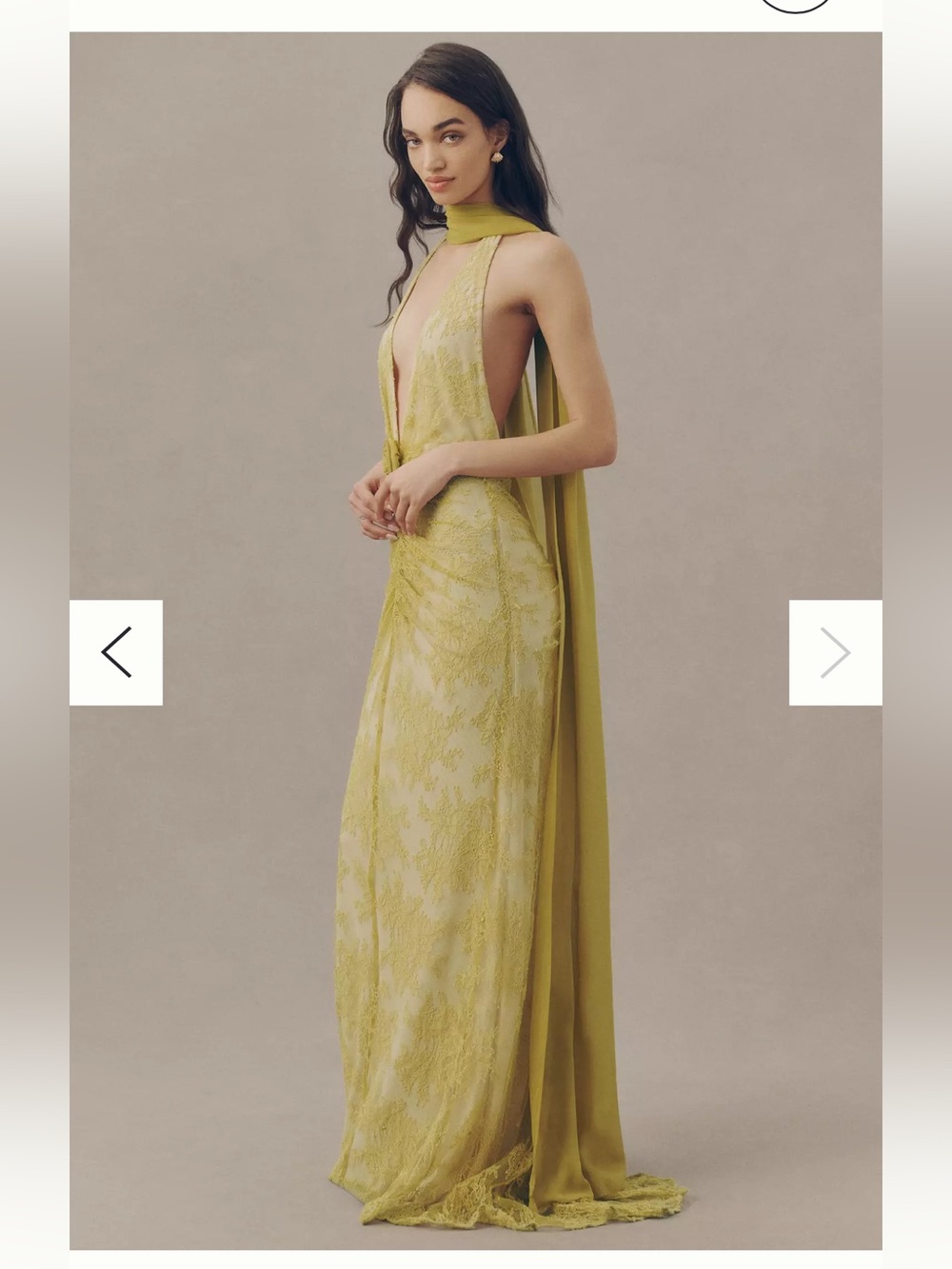 DE LA VALI Amora backless dress yellow size 0 - Picture 10 of 14